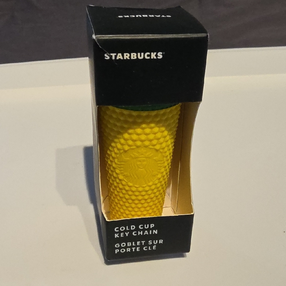 Starbucks Textured Yellow Key Chain